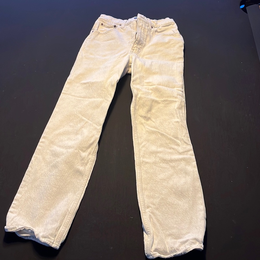 Abercrombie and Fitch High rise white jeans